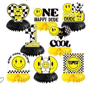 One Cool Happy Dude - 1st Birthday Decorations - 24pcs total